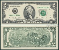 BNB - USA 2 Dolary Dollars 2003 A / 2009 4D # SERIA D # RZADKI # UNC