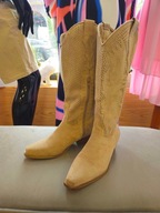 Kowbojki ekozamsz beżowe jesienne wygodne r. 40 - 41 !!!