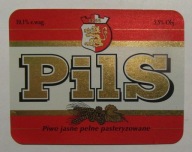 ETYKIETA PIWO JASNE PEŁNE PILS BROWAR GŁUBCZYCE