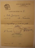 "LINGWISTA" Warszawa, ul. Kopernika 6, ZAŚWIADCZENIE , 1967 rok