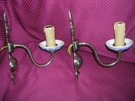 Kinkiety z mosiądzu 2 sztuki