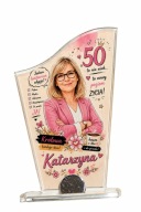 STATUETKA Z NADRUKIEM I ZDJĘCIEM NA 20 30 40 50 60 70 URODZINY + PUDEŁKO