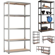 REGAŁ METALOWY MAGAZYNOWY GARAŻOWY WARSZTATOWY PIWNICA MAGAZYN 180x90x40cm