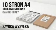 10x DRUK A4 DOKUMENTÓW CZARNO BIAŁY DWUSTRONNY PDF PRACE NOTATKI