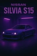 Plakat Motoryzacyjny Nissan Silvia A4 (21 x 29,7 cm) Dekoracja Ścienna