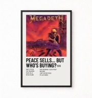 Plakat A4 z ramką MEGADETH "PEACE SELLS... BUT WHO'S BUYING?" 21x29,7cm