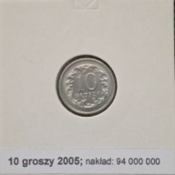 *P[0704] POLSKA 10 groszy 2005 III Rzeczpospolita Orzeł (heraldyka) *Holder