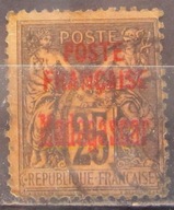 Madagaskar kolonia francuska stary znaczek z nadrukiem (6/30