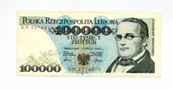 100 000 zł. 1990r. ser.BM (A.Szparło L8)