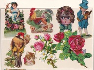 stare wyklejanki, wytłaczane, dekoracje papierowe, na pierniki? lakier SKO3