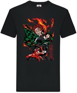 Koszulka Męska Bawełniana Z Nadrukiem Demon Slayer Anime T-Shirt