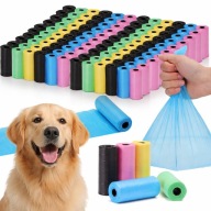 Worki na psie odchody 1800 szt zapas do 16 miesięcy mocne Kolorowe rolki