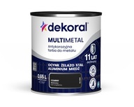 Dekoral Multimetal Farba ANTYKOROZYJNA do metalu RAL 9005 CZARNY 0,65L