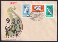 1961 Rocznica powstania UNICEF Fi 1127-29 FDC