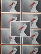 BOCIAN MAGNES NA LODÓWKĘ I TABLICĘ MAGNETYCZNĄ