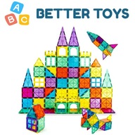 KLOCKI MAGNETYCZNE KONSTRUKCYJNE MONTESSORI EDUKACYJNE TILES 3D 100 EL