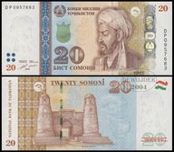 BNB - TADŻYKISTAN 20 Somoni 2018 DP 0957683 # P25c # UNC