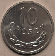 PRL - 10 groszy 1985 - stan I z rulonu bankowego