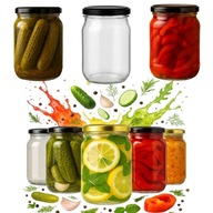 SLOIKI NA PRZETWORY 500ML NA DŻEM MIÓD OGÓRKI 12X