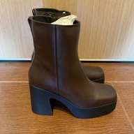 Pinko Botki Coriandolo Tronchetto brązowe 39