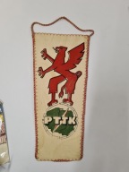 Proporczyk PRL PTTK Szczecin – herby Pomorza Zachodniego, turystyka vintage