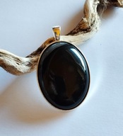 Wisior z naturalnym agatem pasiastym