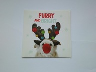 Karnet świąteczny - Renifer z bombkami