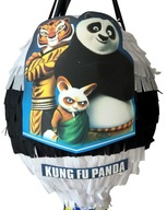 Piniata urodzinowa KUNGFU PANDA, ręcznie robiona o obwodzie 85cm z kijem