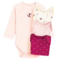 Cool Club Body dla dziewczynki z długim rękawem, 4 szt., 86