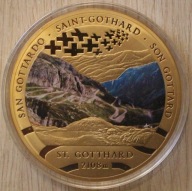 SAN GOTTARDO - SAINT GOTHARD - ALPY SZWAJCARSKIE, PIĘKNY DUŻY NUMIZMAT