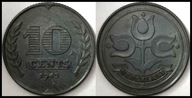 MNB - HOLANDIA 10 Centów 1943 # st 2+