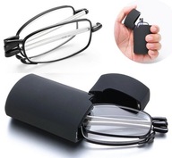 Składane okulary do czytania z etui małe do torebki kieszeni+1,5 +2,5 +3,0