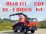 Iveco TRAKKER 190T36 * WYWROTKA 3,70 m *HIAB 111 E S-2 HIDUO /4x4 *STAN BDB