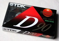 TDK D90, rok 1992, USA.