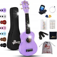 UKULELE SOPRANOWE FIOLETOWE ZESTAW GRATIS