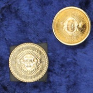 Vintage guzik złoty styl balmain paris metalowy guzik modny fashion 20mm