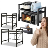 PÓŁKA KUCHENNA STOJAK NAD MIKROFALÓWKĘ REGAŁ TELESKOPOWA ROZSUWANA 40-60CM