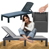 LEŻAK OGRODOWY LEŻANKA TARAS OGRÓD PLAŻOWY PRZENOŚNY SKŁADANY REGULOWANY