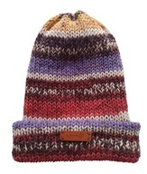 Dwustronna, ciepła czapka we wzorki, z wełną, handmade