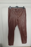 ever.me spodnie strecz rurki ala eco skóra brązowe 44 ze średnim stan