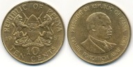 Kenia 10 Cents - 1987r ... Monety