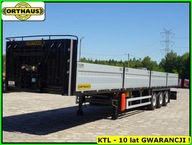 Naczepa BUDOWLANA, 3 osie SAF, burty alum 800, zaczepy na plandekę, MOCNA !