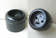 GNIAZDO z BOLCEM uziemienie CZARNY BAKELIT na TYNK do Instalacja NATYNKOWA