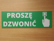 PROSZĘ DZWONIĆ TABLICZKA PCV 3 MM