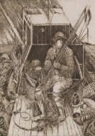 RYSZARD STRYJEC akwaforta RYBAK Reprodukcja