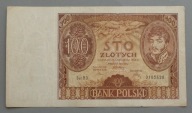 100 złotych z 1934 roku seria BD. , z okresu II RP , ŁADNE