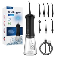 IRYGATOR DO ZĘBÓW BEZPRZEWODOWY DENTYSTYCZNY 7 DYSZ 5 TRYBÓW PRACY 350ML