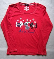 BLUZKA OD PIŻAMY ŚWIĄTECZNA BAWEŁNA PIESKI S F&F