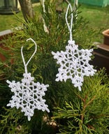 Gwiazdki - szydełkowe , komplet 6 sztuk