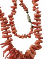 Naszyjnik korale naturalny koral czerwony łososiowy 55 cm